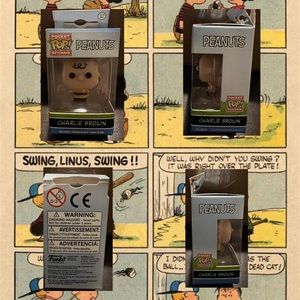 Funko Pocket POP Peanuts Charlie Brown Keychain NEW